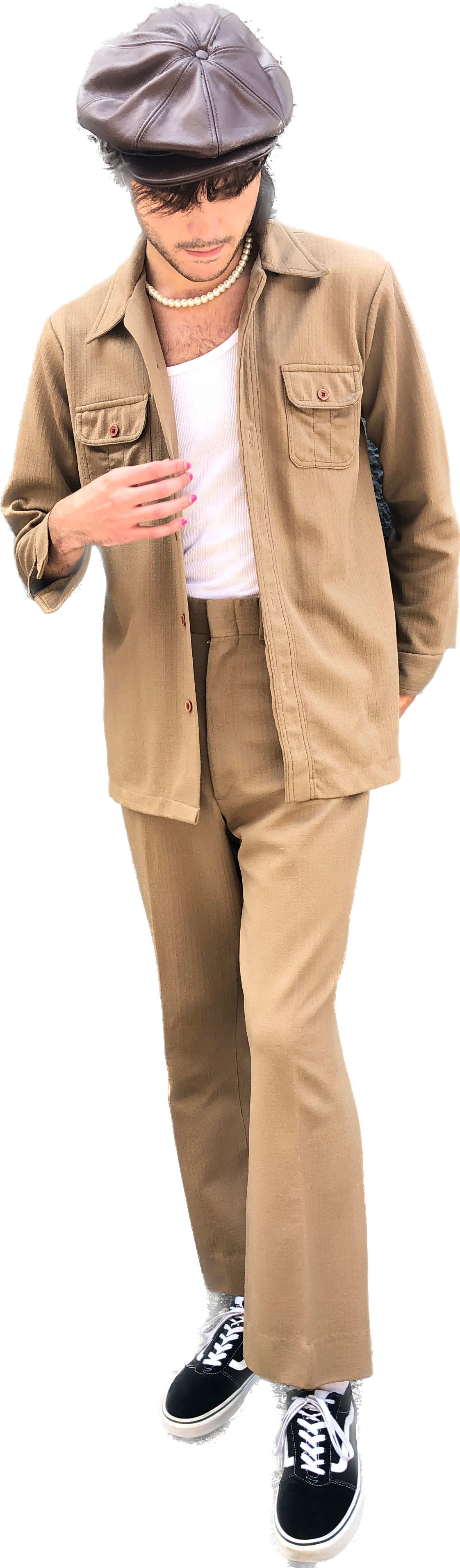 70s Brown Leisure Suit w36