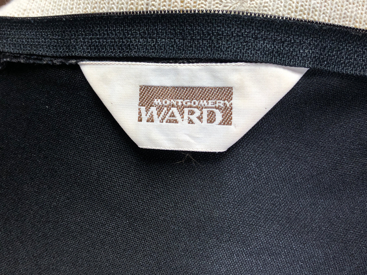 70s Ward Black Mesh Disco Dress w35