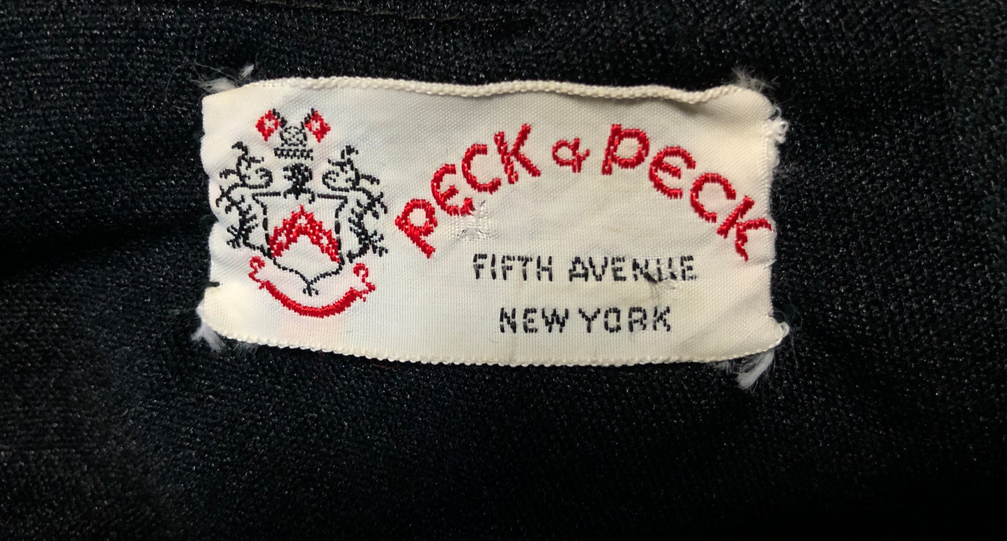 60s Peck&Peck Black MOD Dress w26