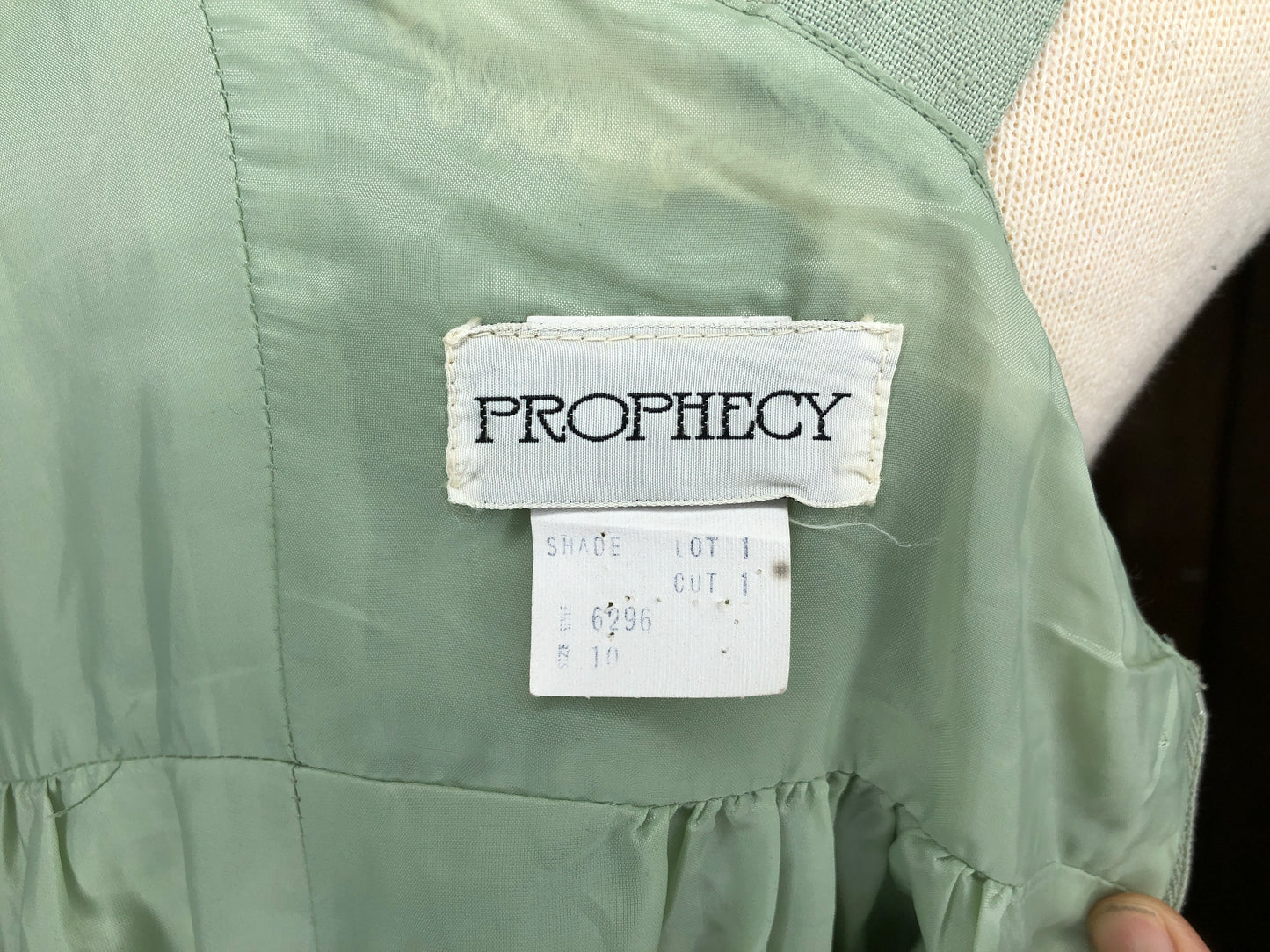 70s Prophecy Sage Pinafore Dress w27