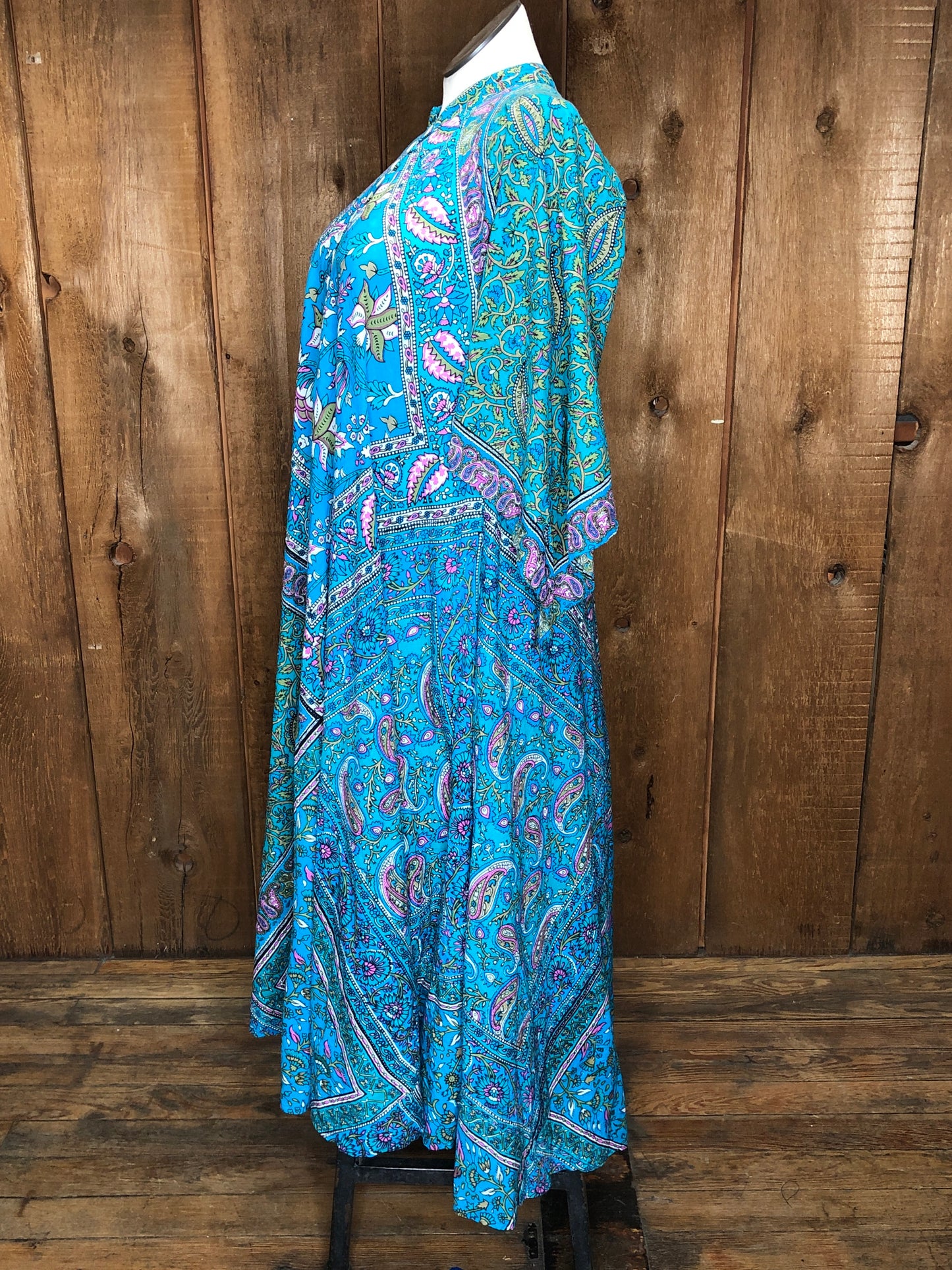 70s Hampstead Bazaar Paisley Maxi Dress M/L