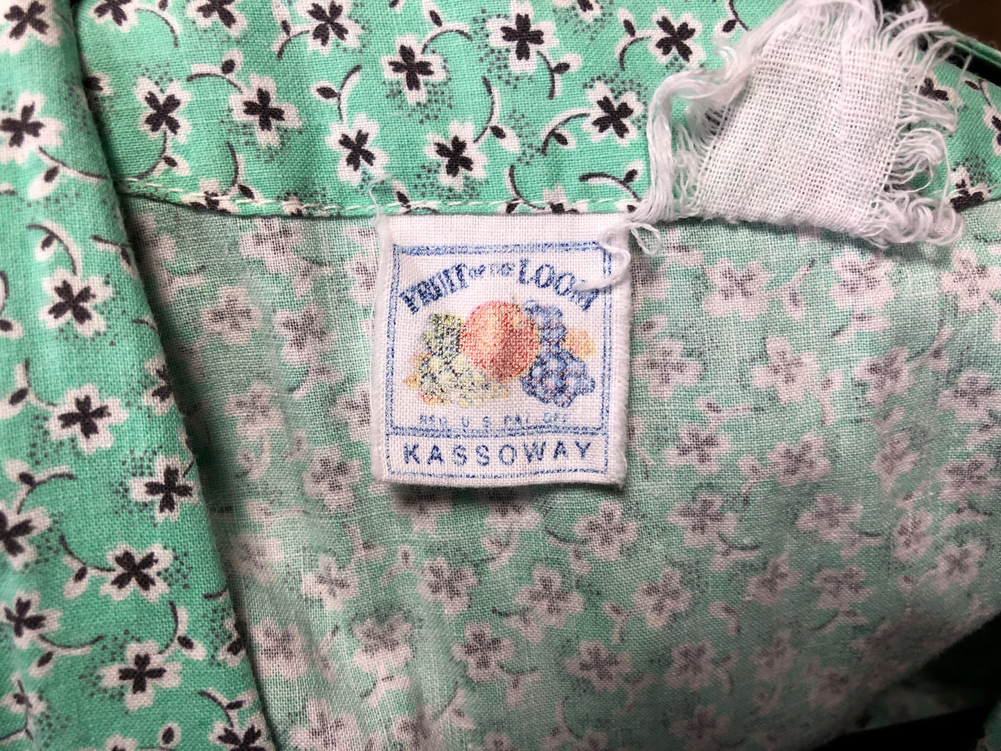 40s Fruit o’Loom Kassoway Aqua Dress M