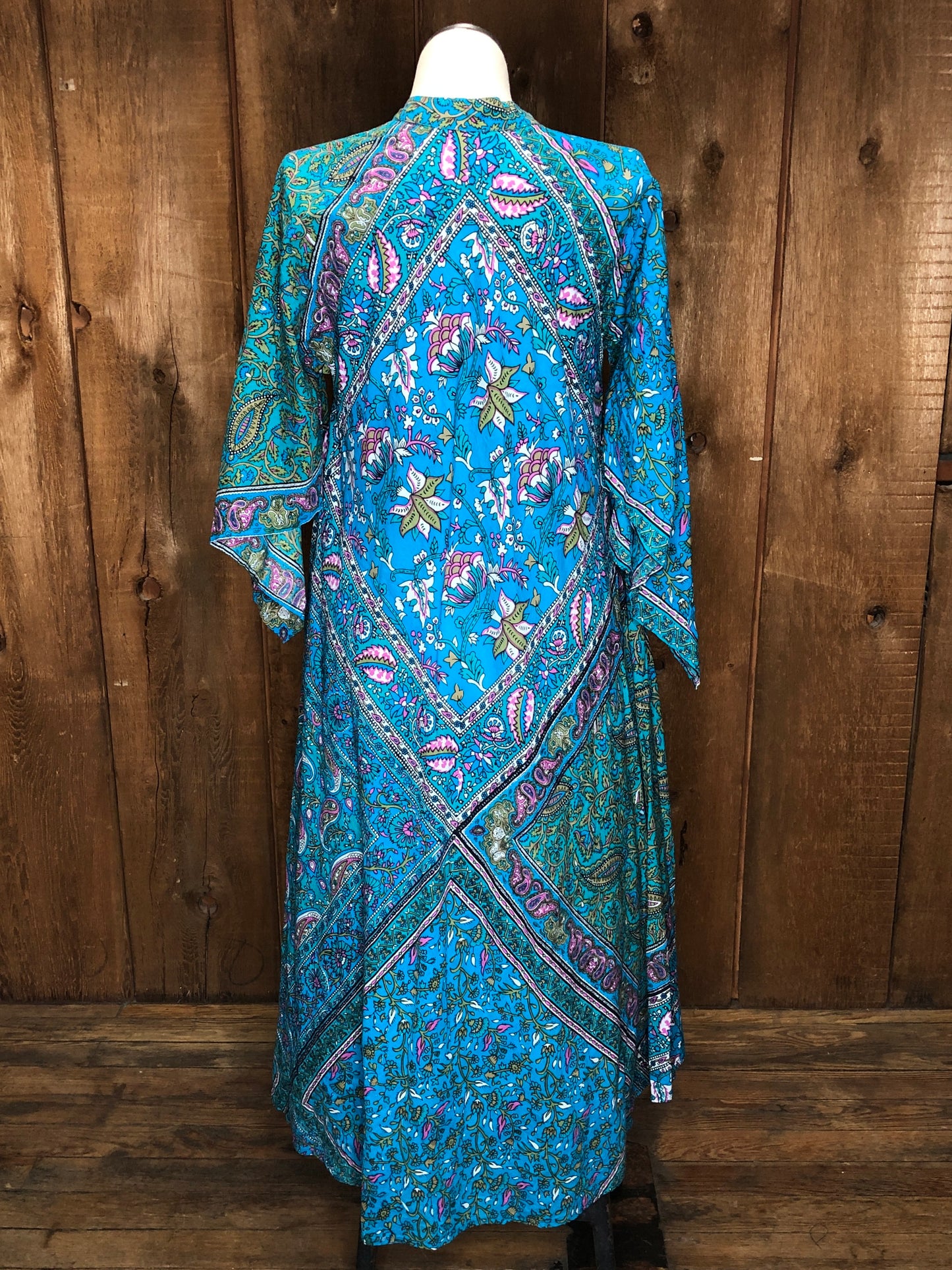 70s Hampstead Bazaar Paisley Maxi Dress M/L