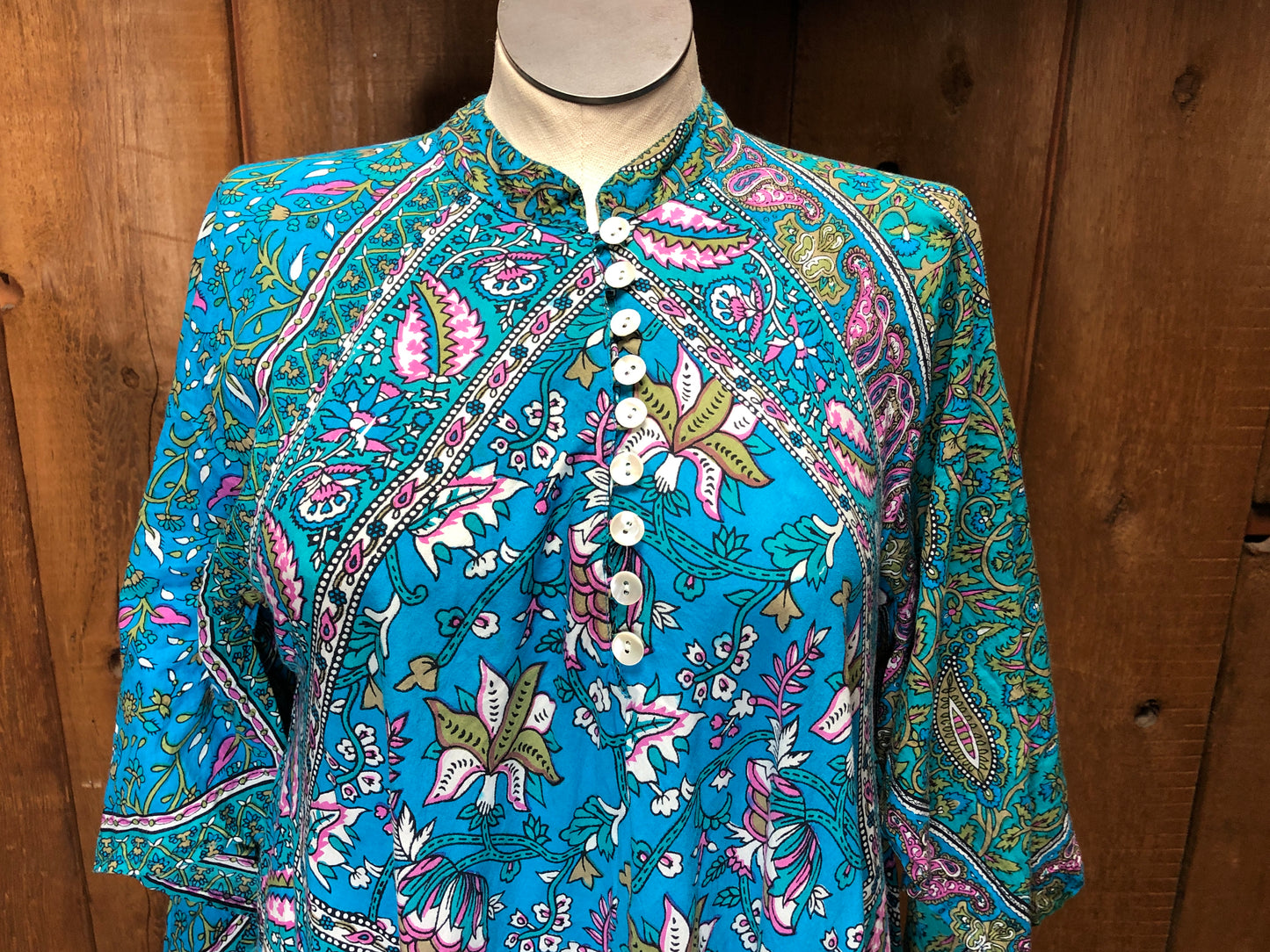 70s Hampstead Bazaar Paisley Maxi Dress M/L