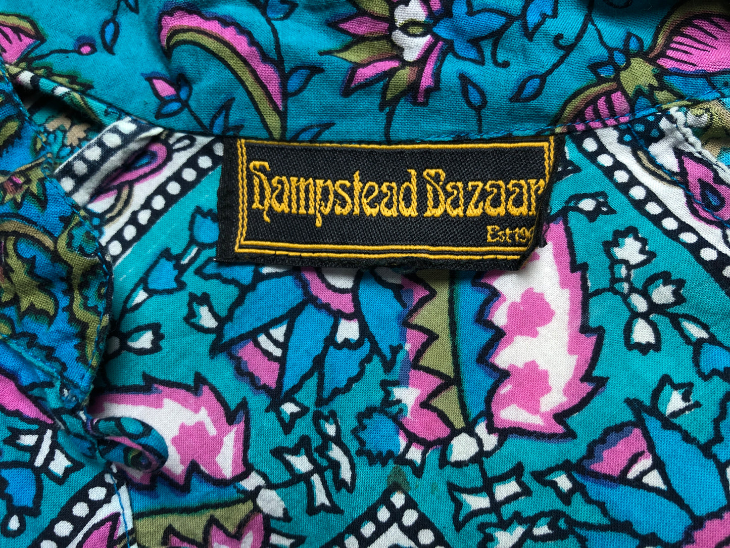 70s Hampstead Bazaar Paisley Maxi Dress M/L