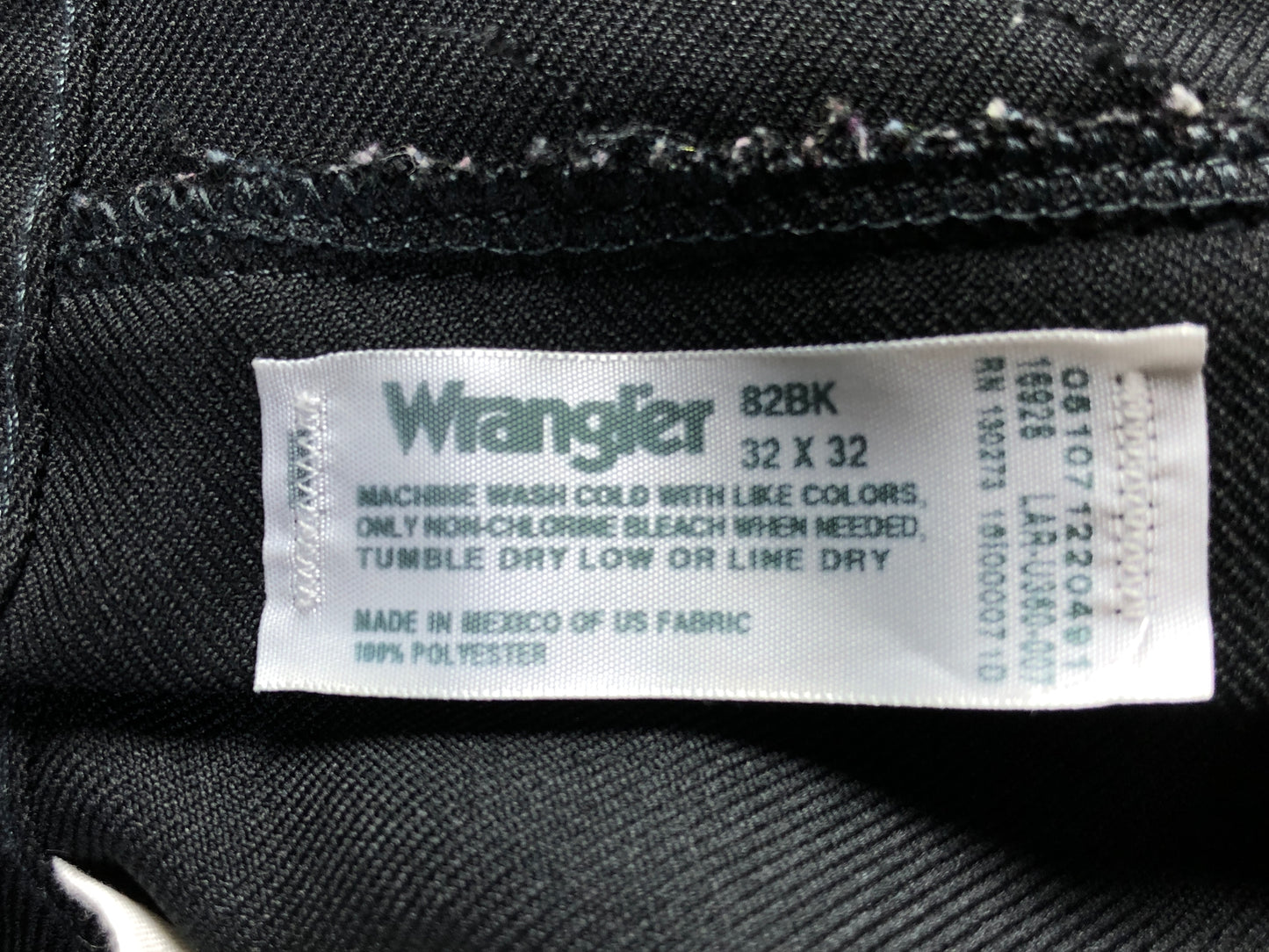 70s Wrangler Black Ranch Pants W32