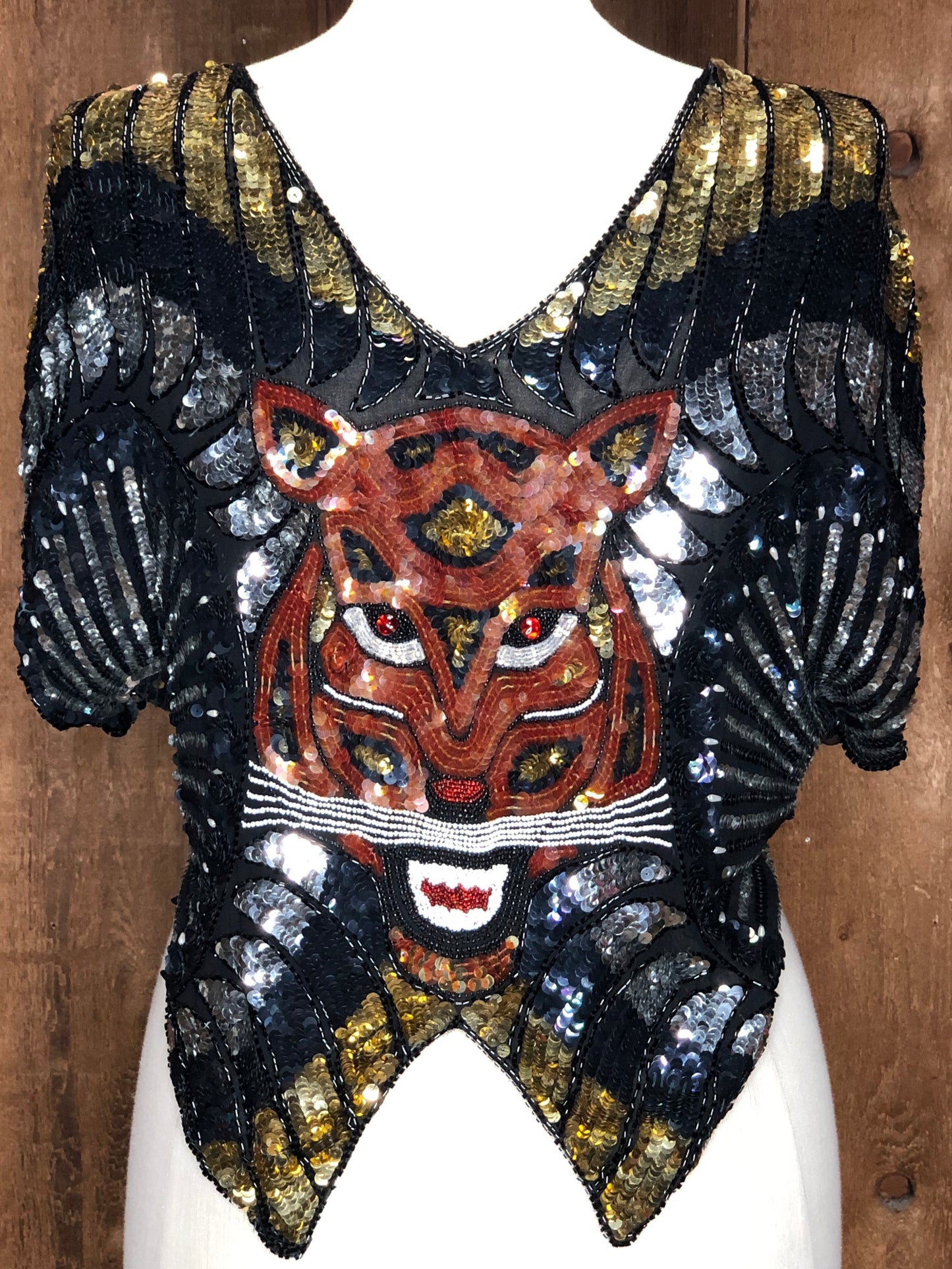 70s Sequin Tiger Top S/M