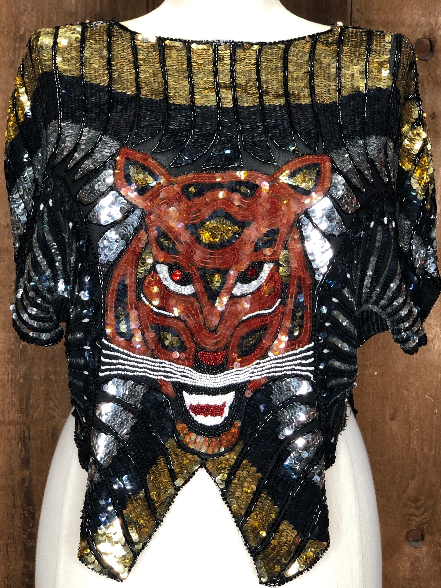 70s Sequin Tiger Top S/M