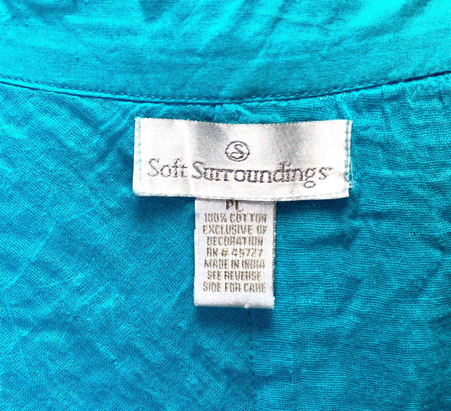 Y2K Soft Surroundings Aqua Mirror Skirt L