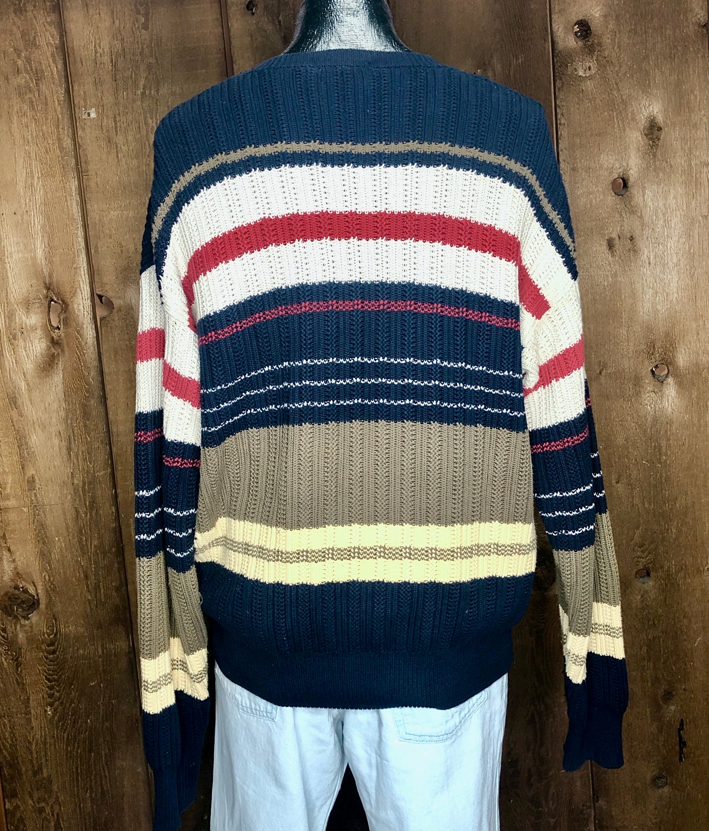 90s Nautica Navy Neutrals Sweater XL