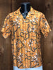 70s Orange Tropical Sea Shirt        L