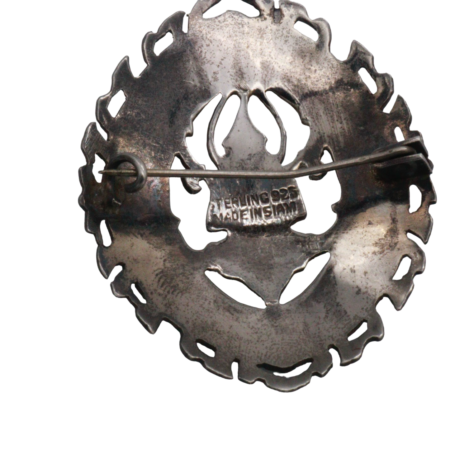 80s Sterling Siam Brooch