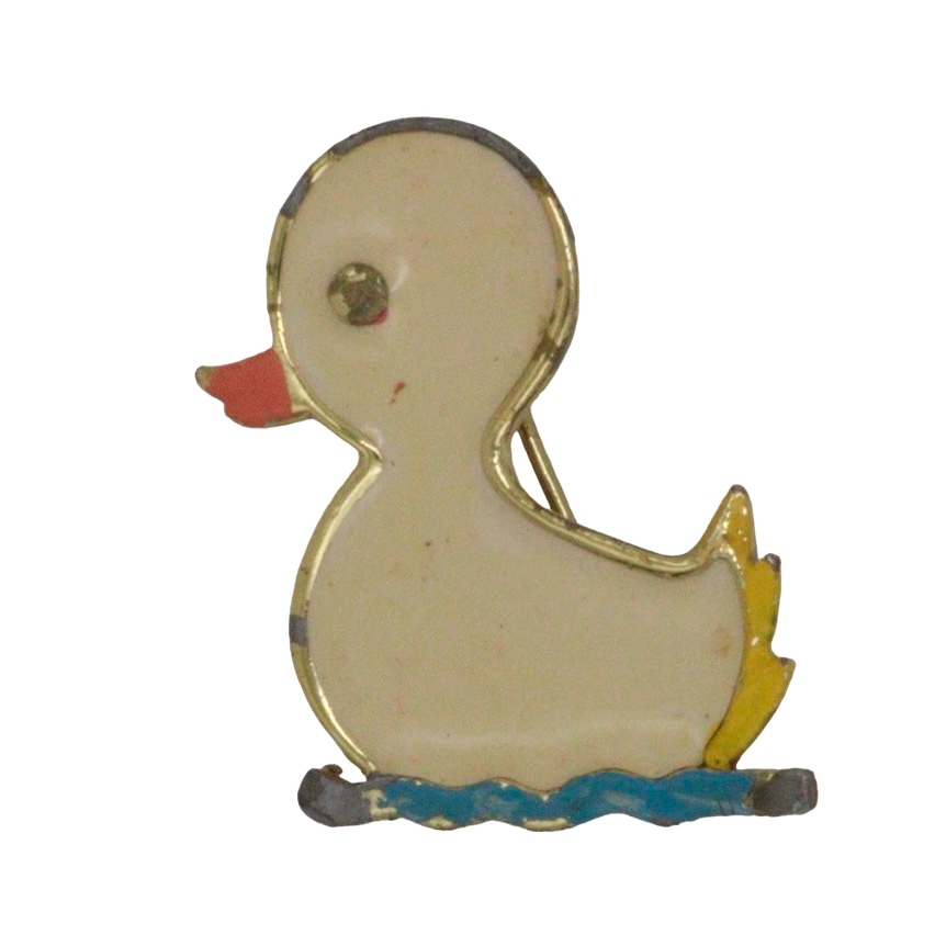 80s Beatrix Enamel Duck Brooch