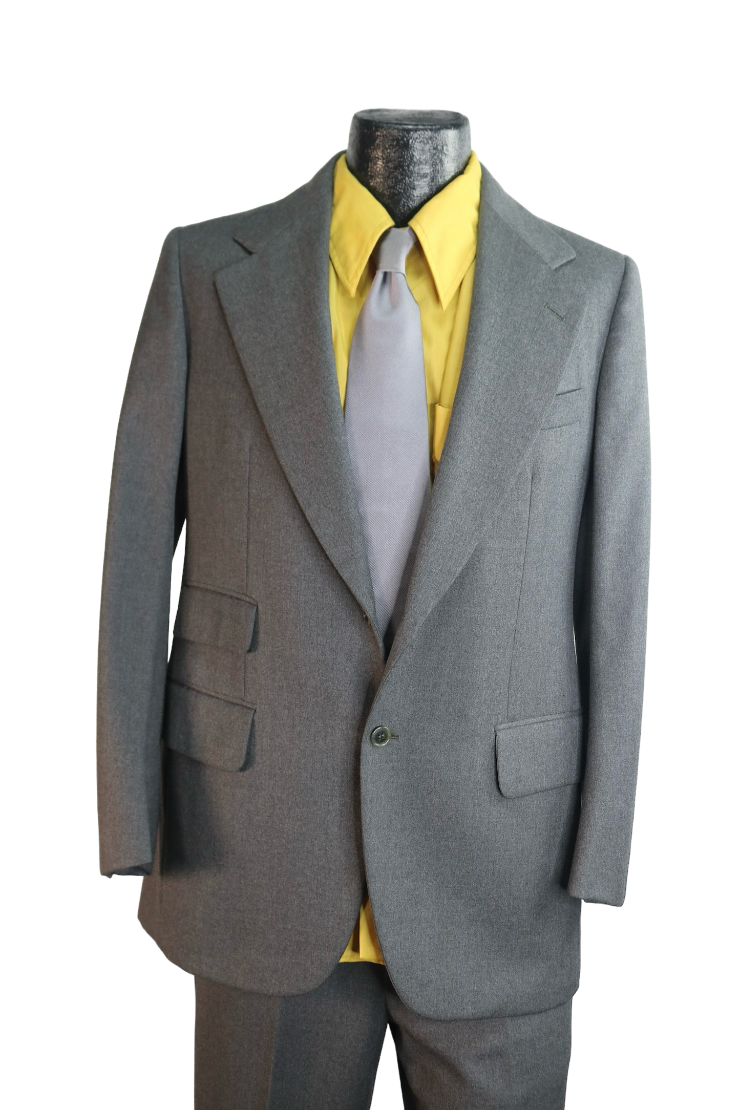 70s Brioni Charcoal Gray Suit w34