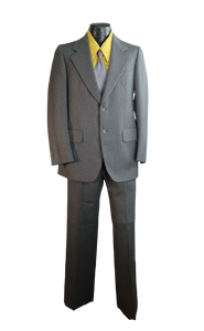 70s Brioni Charcoal Gray Suit    w34