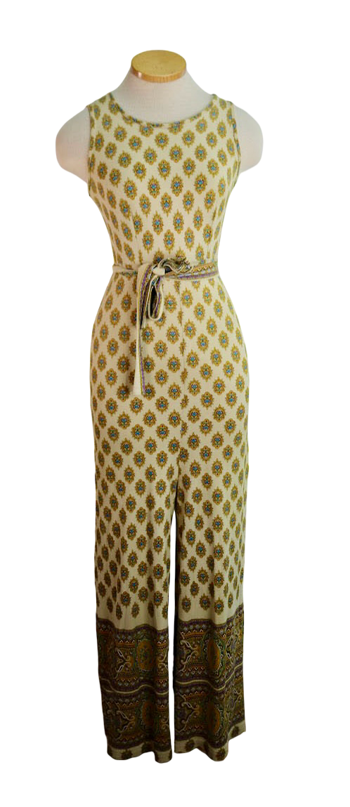 60s Berkleigh Psychedelic Paisley Jumpsuit w30