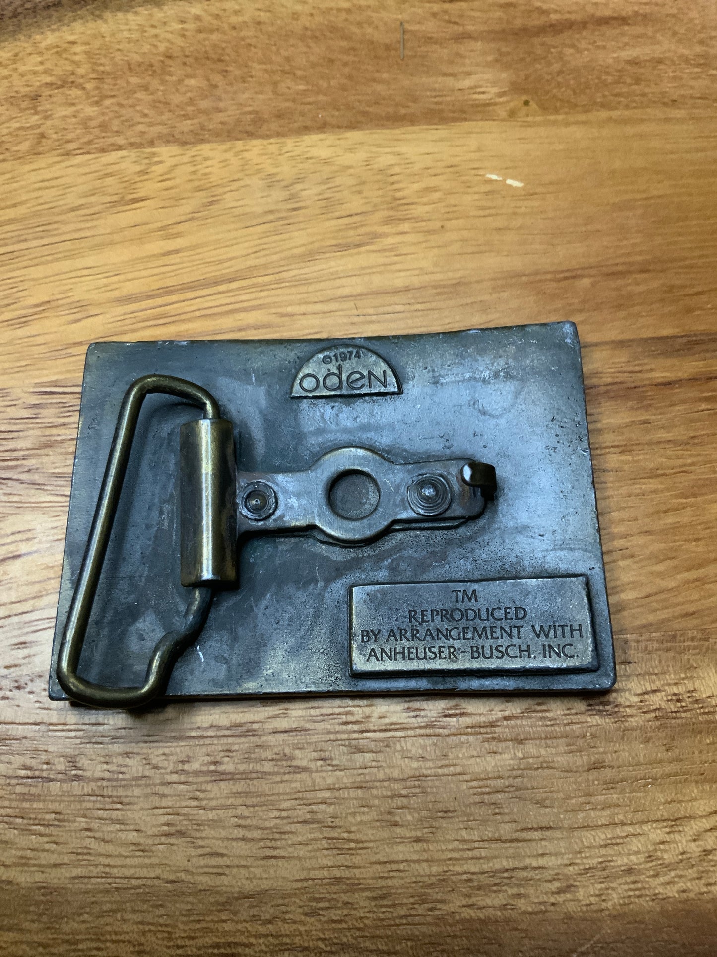 1974 Budweiser Stamp Plate Buckle