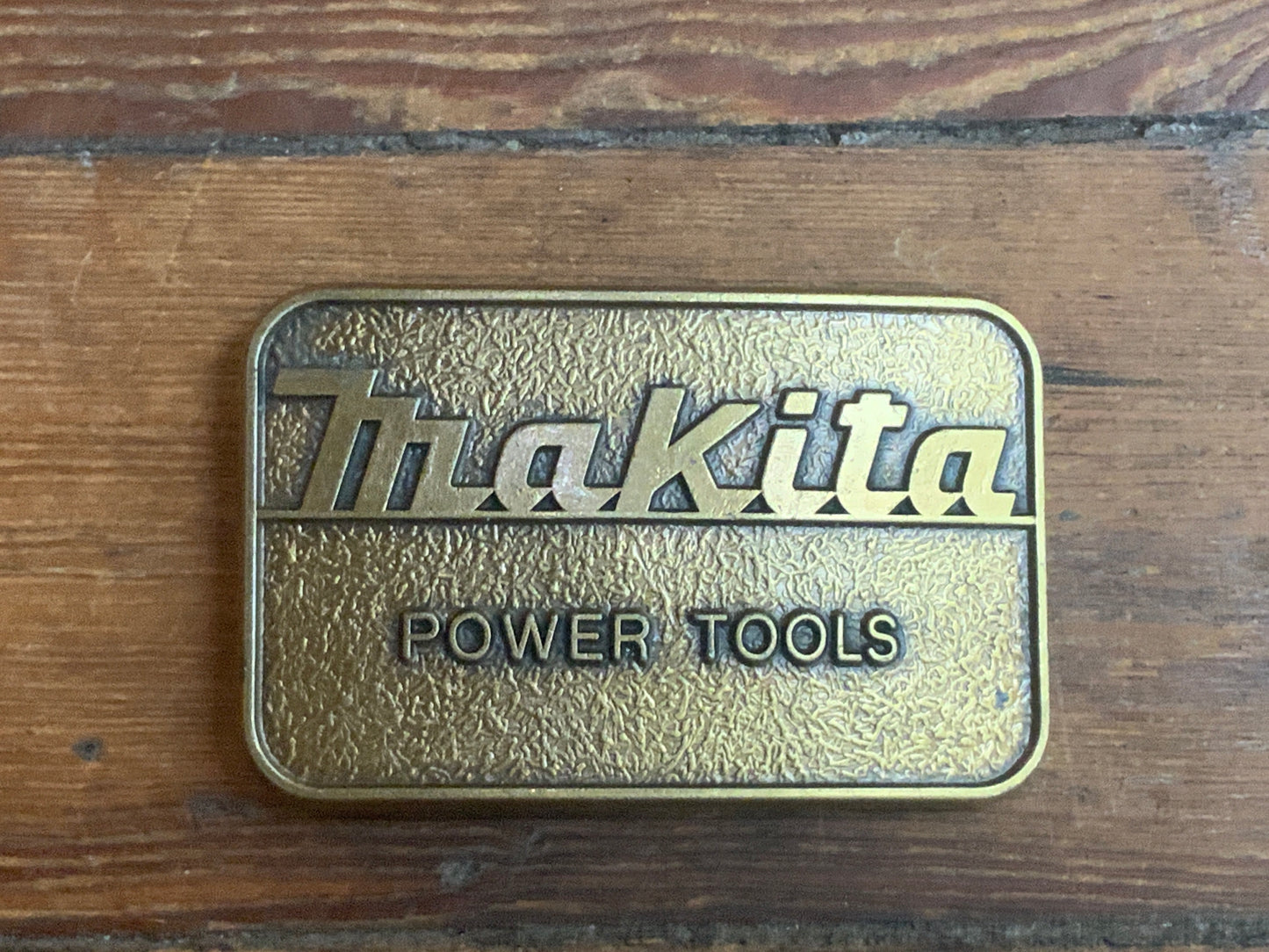 80s Makita Power Tools Brass Buckle