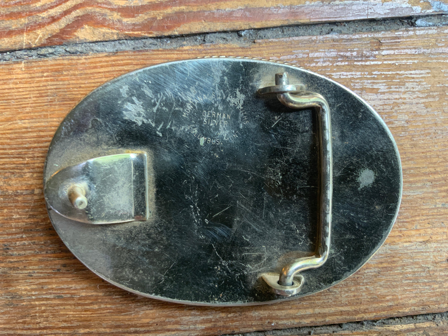 80s Silver & Gold "H" Filigree Buckle