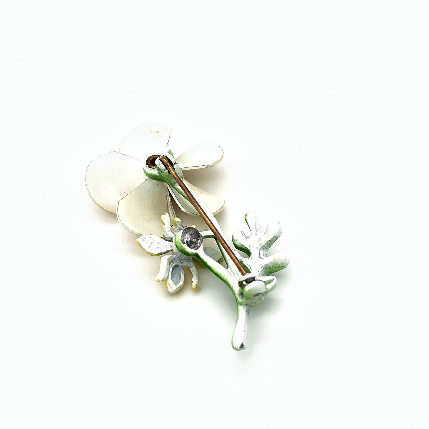60s Enamel Flower & Bee Brooch