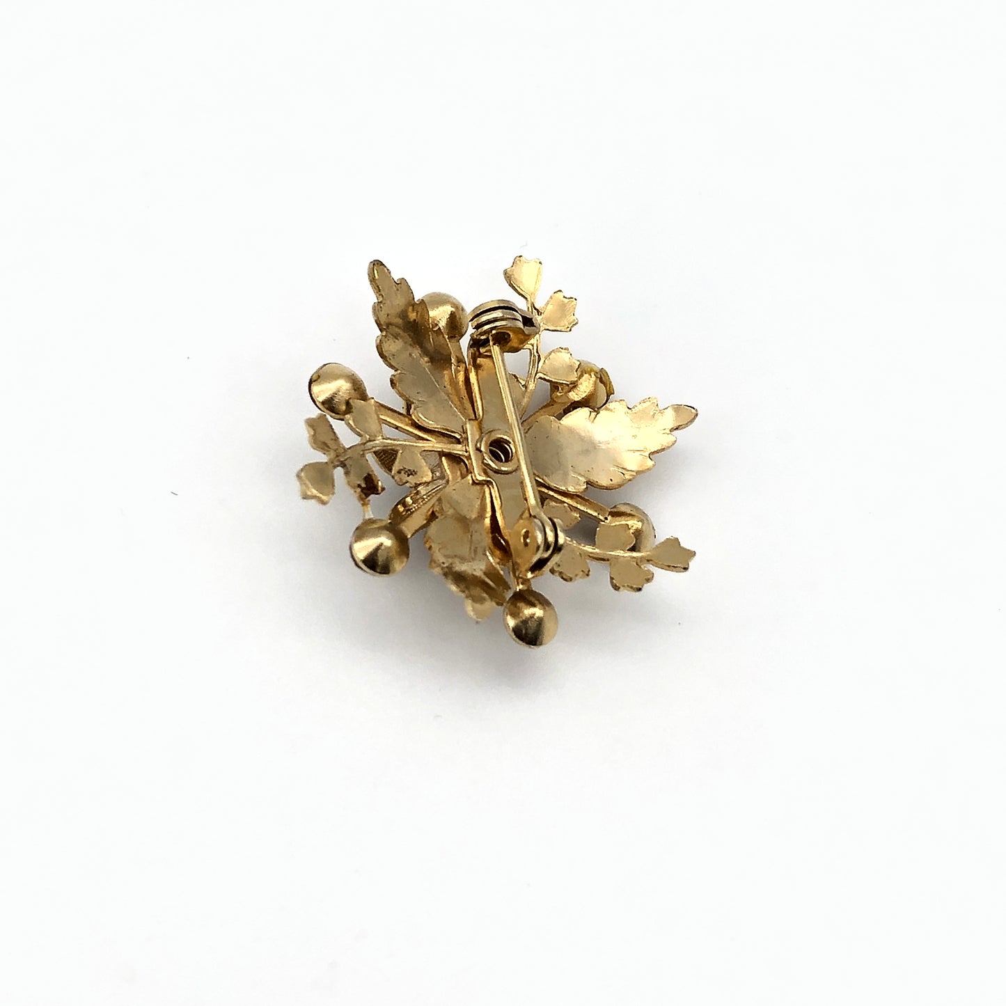 Red & Gold Flower Burst Brooch