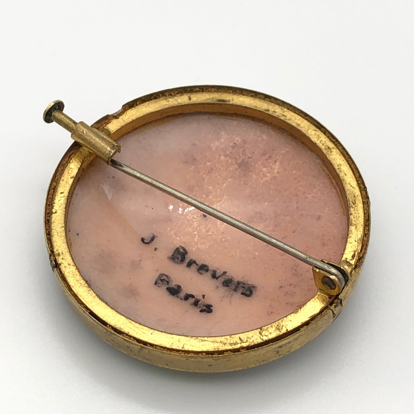30s J. Brevers Enamel on Porcelain Fused Brooch