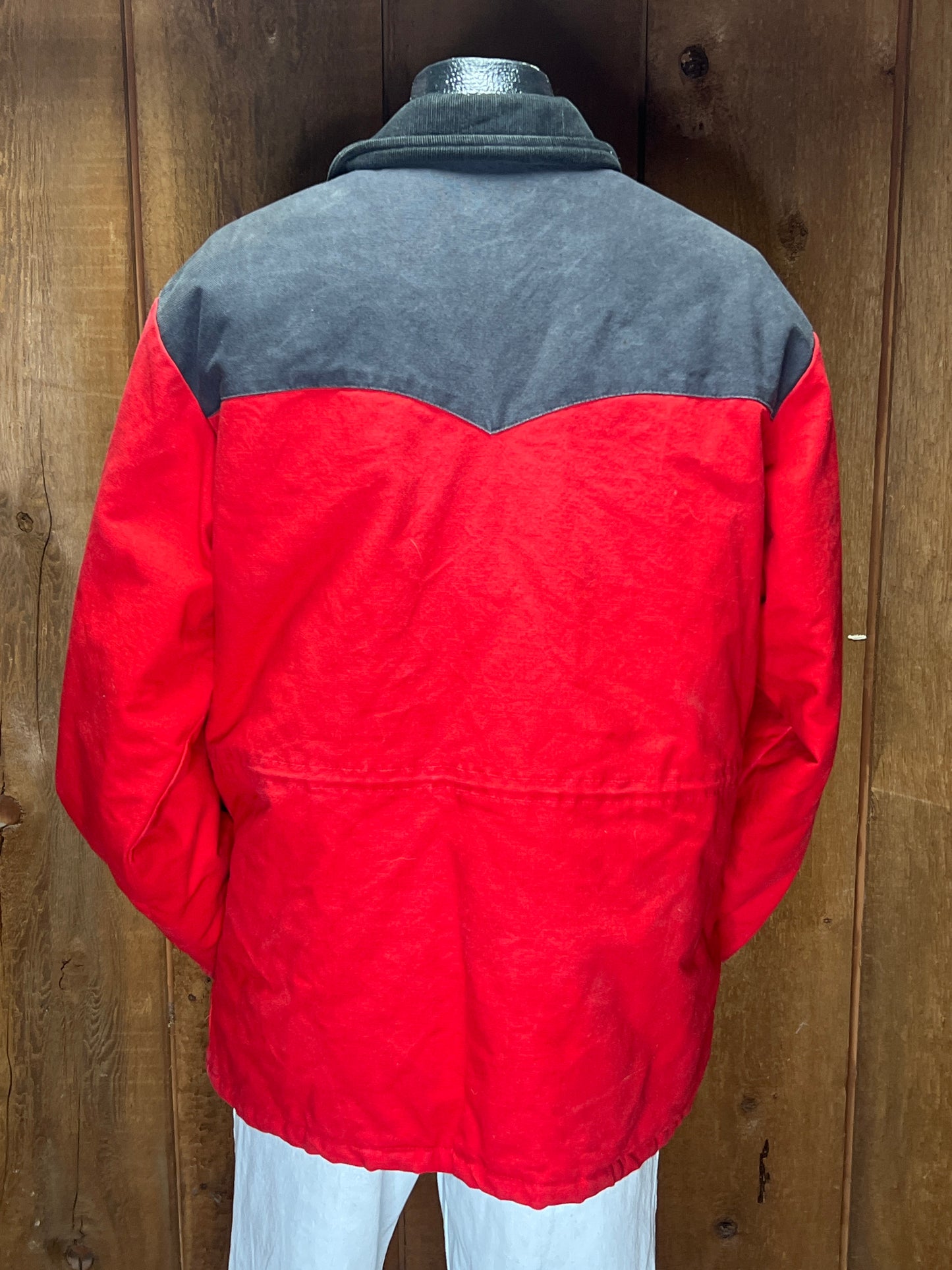 80s Swingster Red Flannel Lined Coat     L