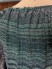 70s Metallic Blues Maxi Dress      W30