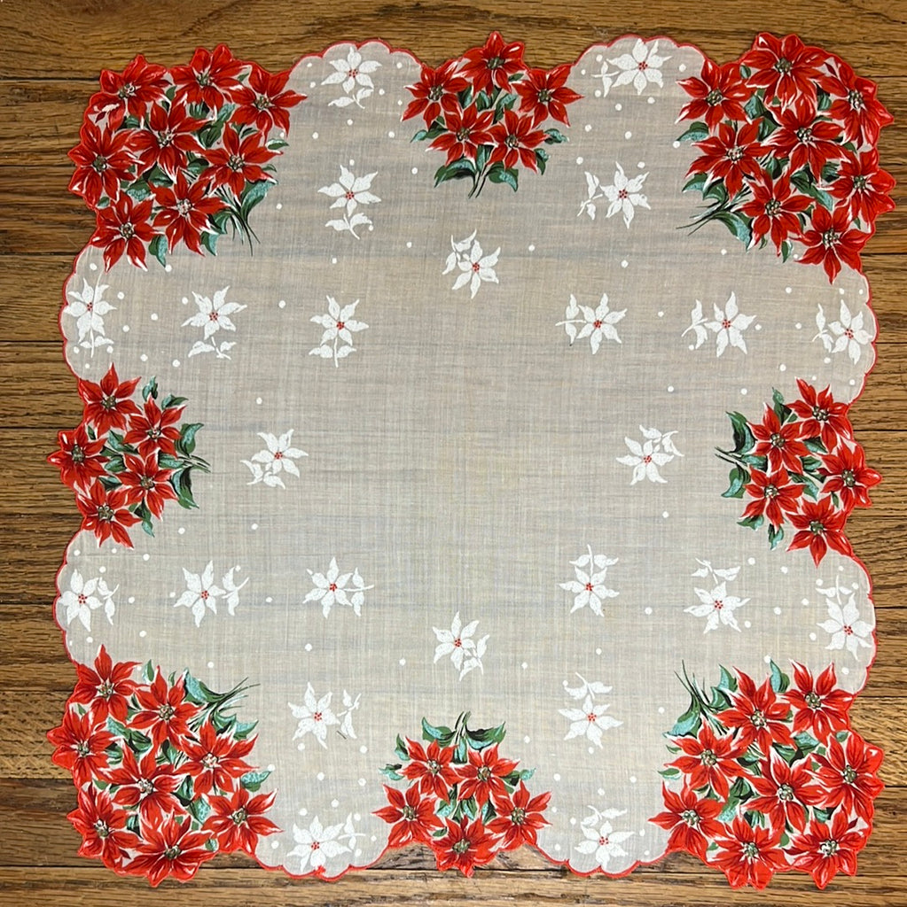 Poinsettia Handkerchief