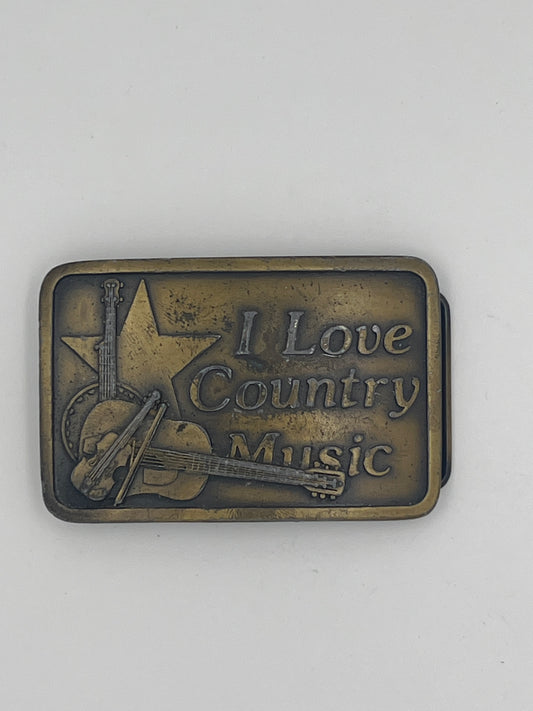 80s I Love Country Music Buckle