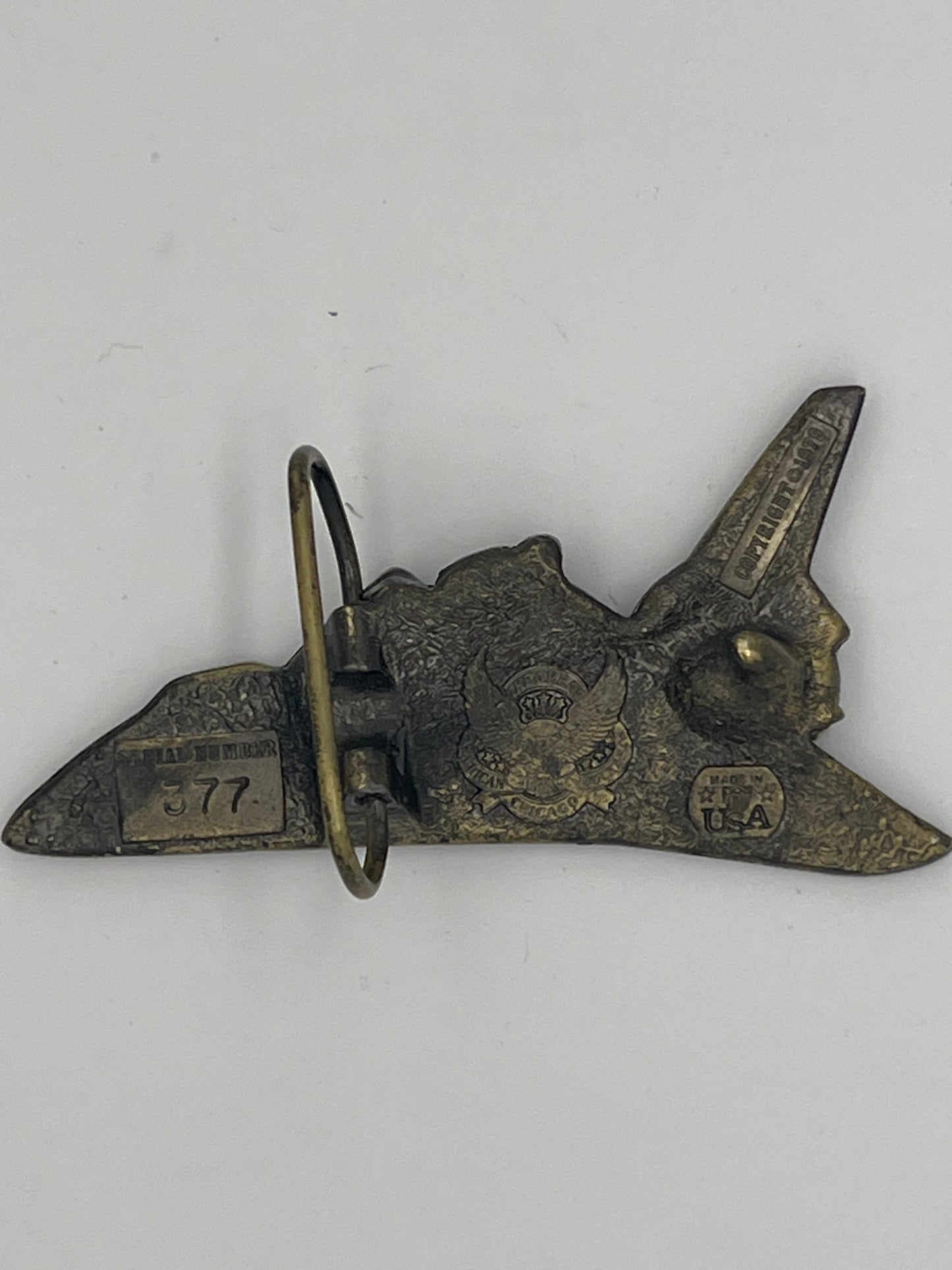 1979 NASA 3-D Shuttle Buckle