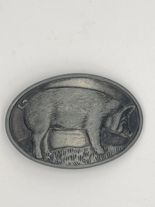 70s Wayne Feeds Pig Buckle