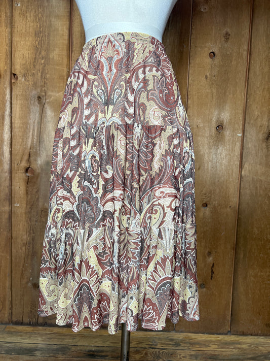 Y2K USA Mind Games Paisley Skirt    M