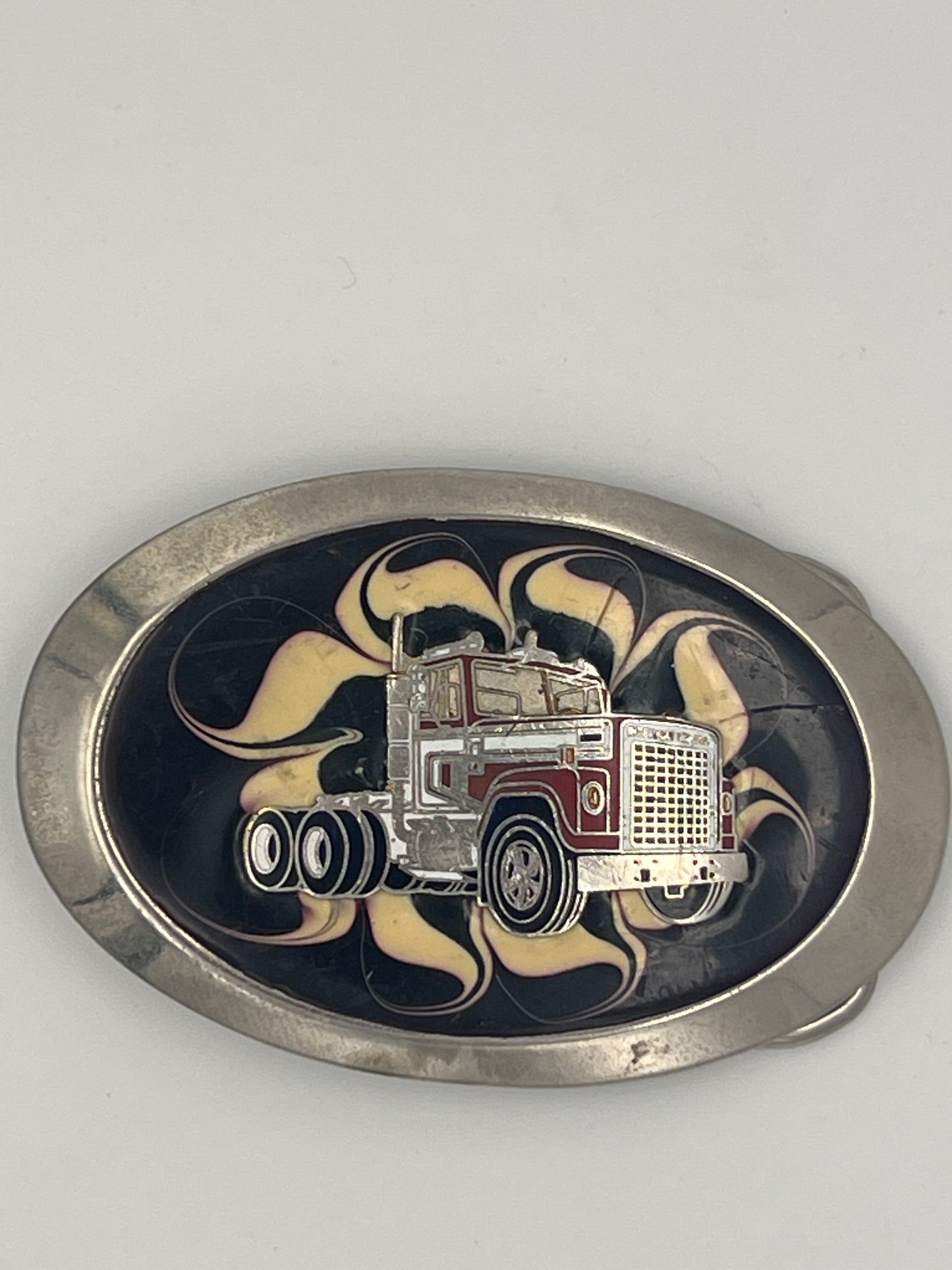 80s International Trucking Enamel Buckle