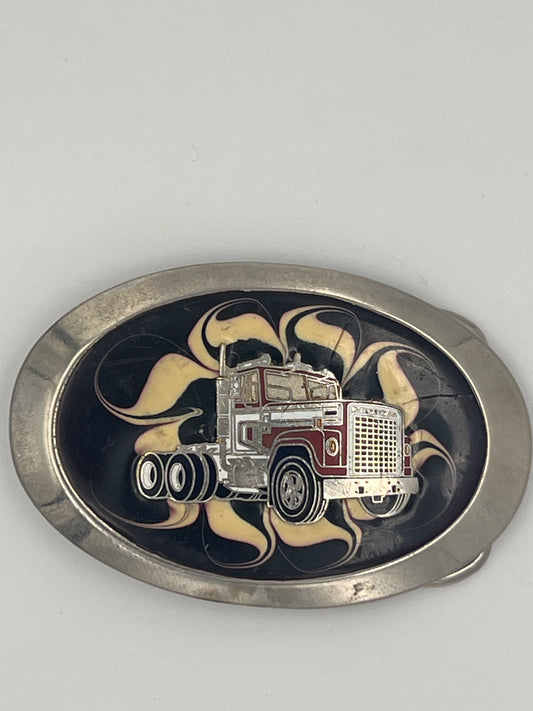80s International Trucking Enamel Buckle