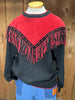 90s Pioneer Red/Blk Sweater     L
