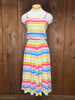 70s Rainbow Sundress    S/M