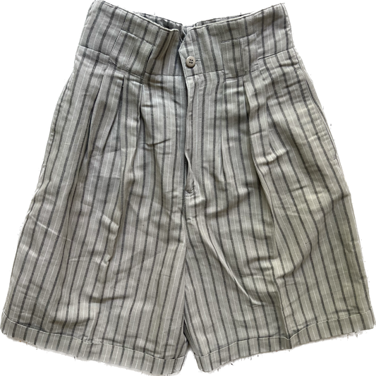 1989 New Avenue Khaki Pinstripe Board Shorts     W28”