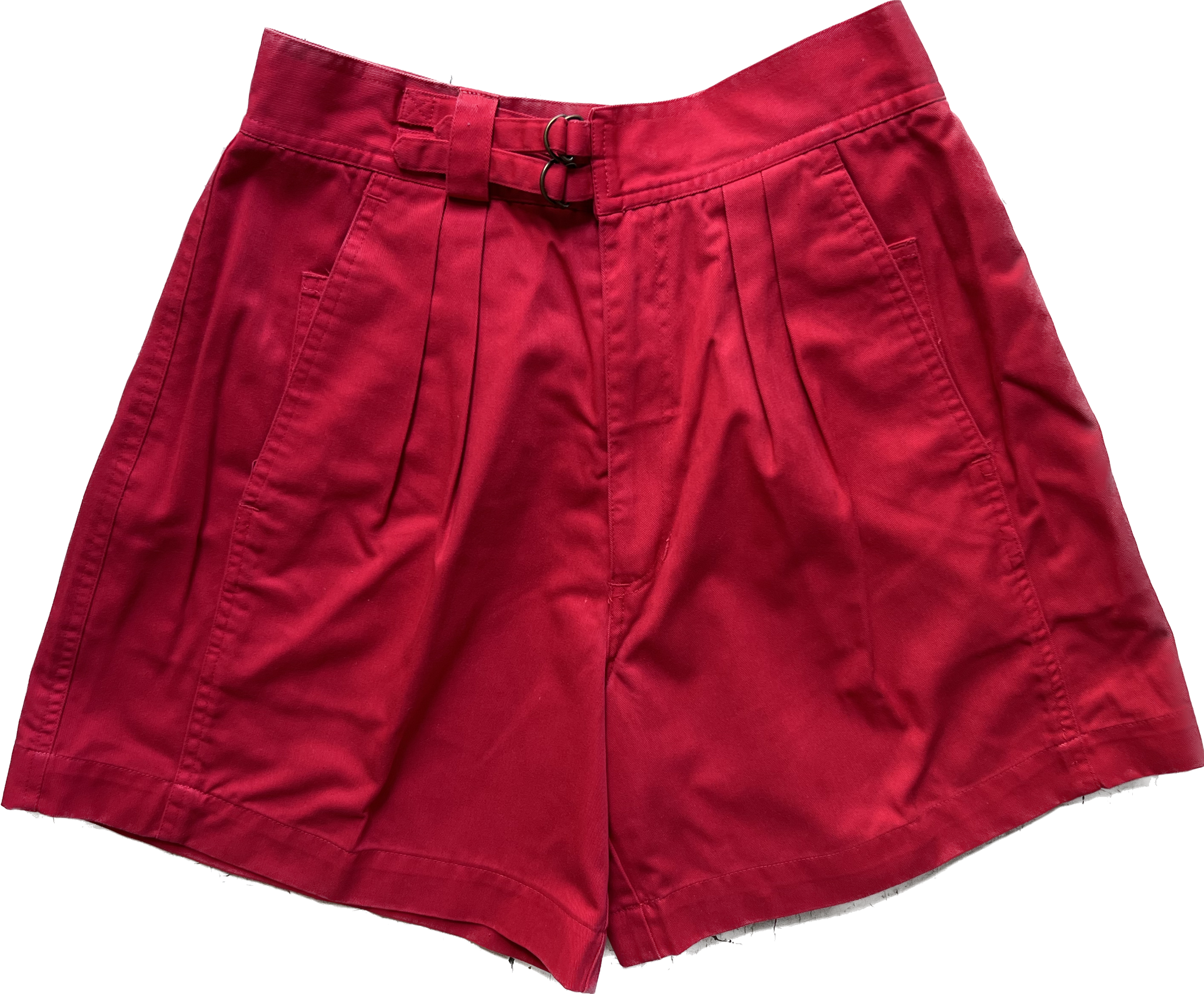 80s Harbor Lights Red Pleat Shorts     W28