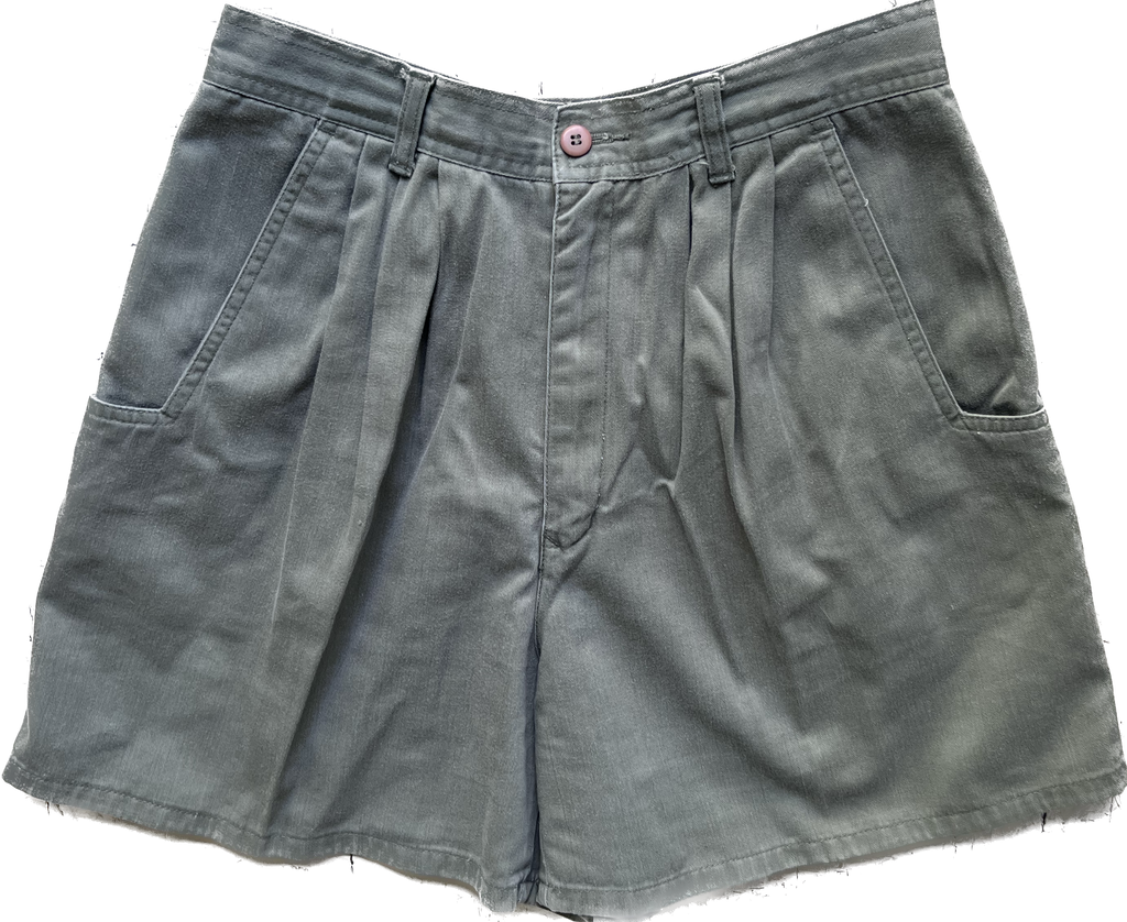 80s W.O.R.D.S Olive Cotton Shorts     W29