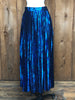 80s Evan-Picone Blue Lamé Skirt       w28