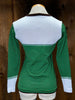 70s Grn/Brn/Wht Zip Top      M