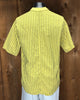 80s Bon Homme Yllw Stripe Cotton Shirt        XL