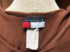 90s Headliners Brown Ruffle Tank Top       L
