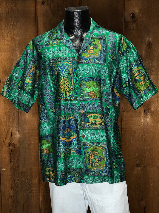 60s Andrade Pineapple Surf Shirt       XL