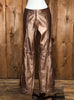 90s Bronze Leather Pants    NWT      w31