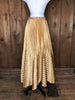 80s Jeanne Marc Gold Pleat Skirt      w34