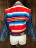90s PEPE Denim/Serape Jacket       M