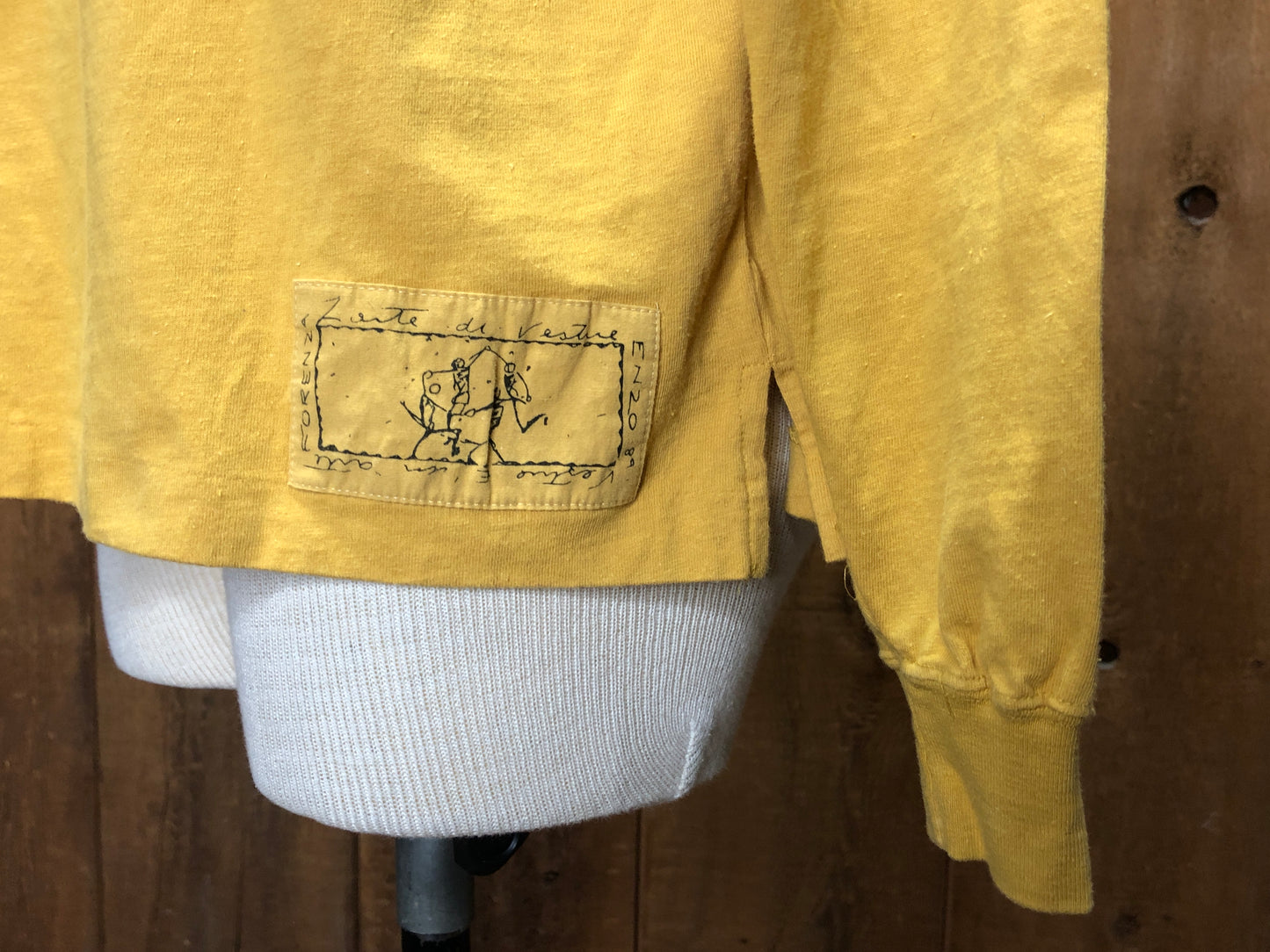 1989 Forenza Yellow Cotton Turtleneck      M