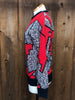 80s Adele Red/Gray Brutalist Sweater      M